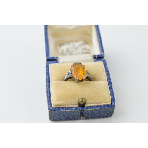 367 - A diamond and white metal ring, 9ct gold and blue topaz (or paste) together with a 9ct and silver ma... 