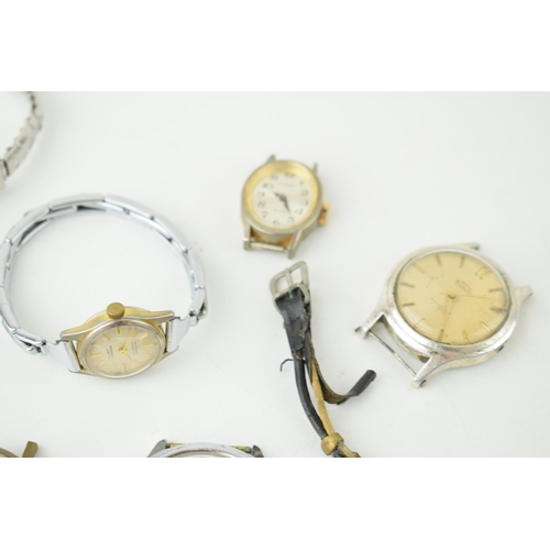 417 - A collection of vintage watches a/f to include ladies and gentleman's examples by Greville, Timex, S... 