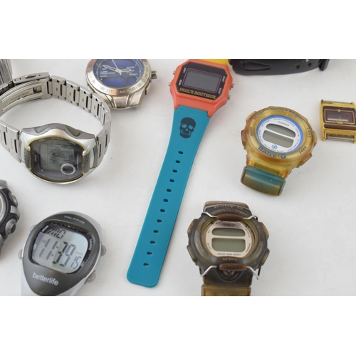 422 - A collection of Casio digital watches to include vintage examples and Baby G, Timex, G Illuminator. ... 