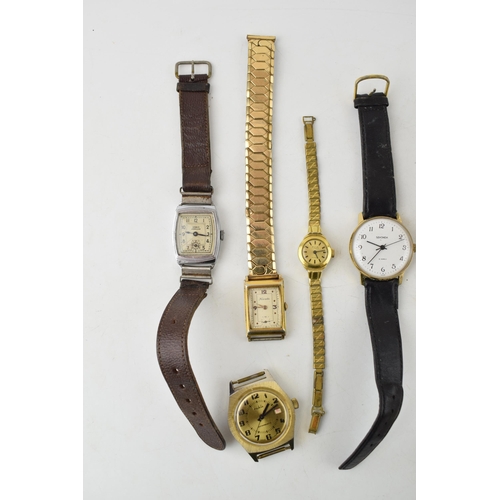 434 - A collection of vintage gentlemen's mechanical wristwatches to include examples by manufactures, Sir... 