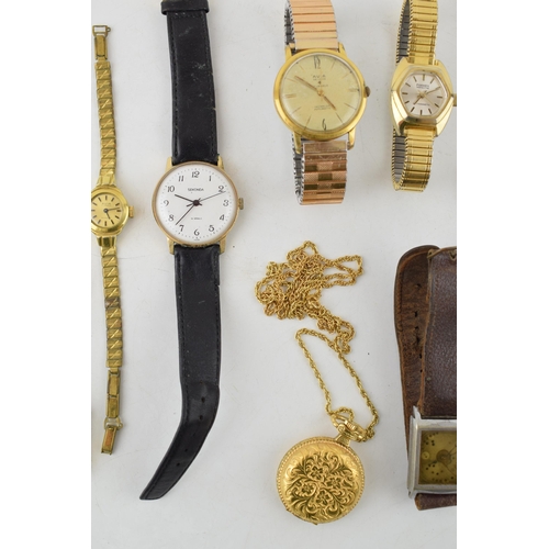 434 - A collection of vintage gentlemen's mechanical wristwatches to include examples by manufactures, Sir... 