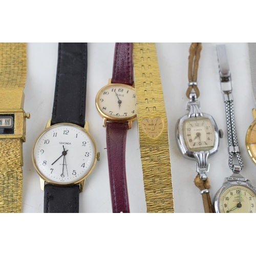 437 - A large collection of vintage ladies and gentlemen's mechanical and quartz wristwatches, pocket watc... 