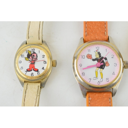 442 - A collection of Disney and similar watches and parts to include examples with Mickey Mouse, Snoopy a... 