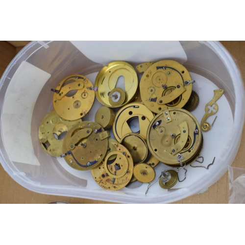 444 - A large collection of antique and vintage pocket watches, movements and dials together with hallmark... 