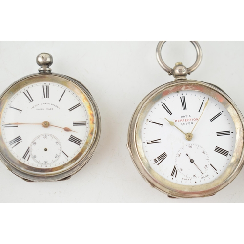 466 - A collection of silver antique pocket watches a/f to include 1 plated example. (10)