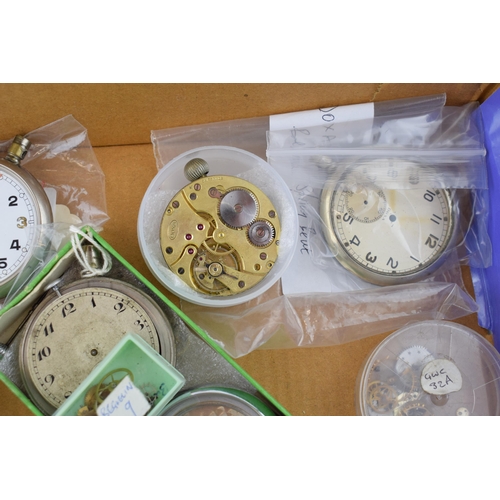 467 - A collection of military pocket watches and movements by manufactures CYMA, Buren and other similar ... 