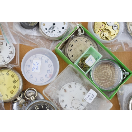 467 - A collection of military pocket watches and movements by manufactures CYMA, Buren and other similar ... 