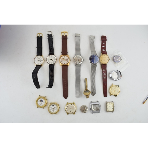 468 - A collection of vintage gentlemen's wristwatches to include examples by manufactures, Sekonda, Timex... 