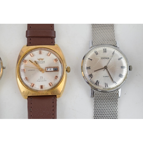 468 - A collection of vintage gentlemen's wristwatches to include examples by manufactures, Sekonda, Timex... 