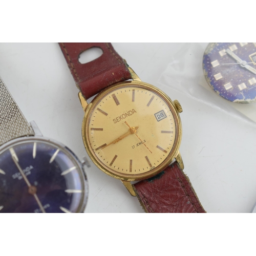 468 - A collection of vintage gentlemen's wristwatches to include examples by manufactures, Sekonda, Timex... 