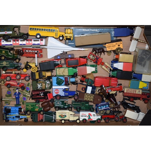 587 - A collection of boxed and unboxed vintage die-cast model vehicles by manufacturers, Corgi, Lledo, Va... 