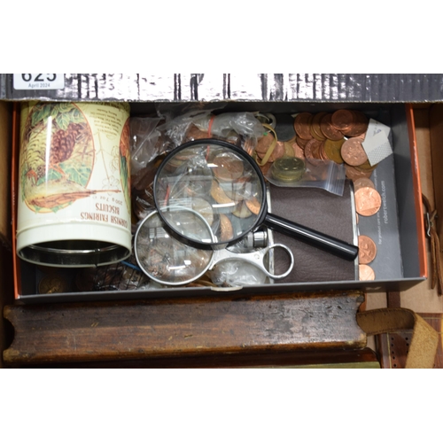 625 - A collection of items to include binoculars, a spirit level in wooden case,  an Aitchison & Co magni... 