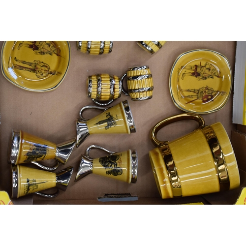 87 - Wade to include a quantity of beer barrel tankards of varying sizes with similar items (Qty).