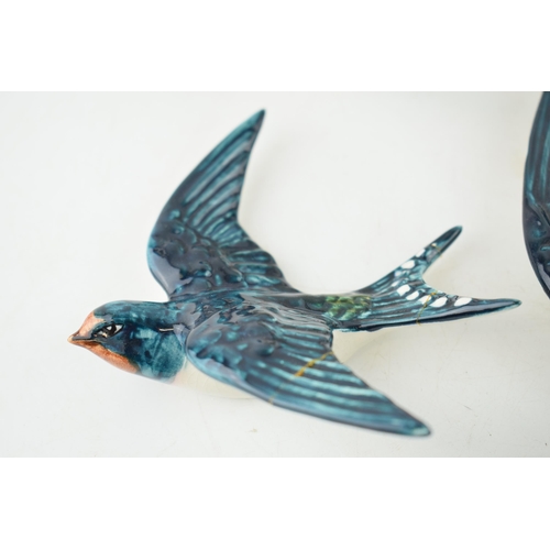 183 - Beswick swallow wall plaques to include 757-1, 2 x 757-2 and a 757-3 (4 - all with damages).