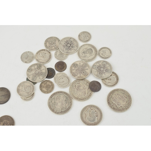 484 - A collection of UK silver coins to include George IV coins, 10.3 grams, William IV examples such as ... 