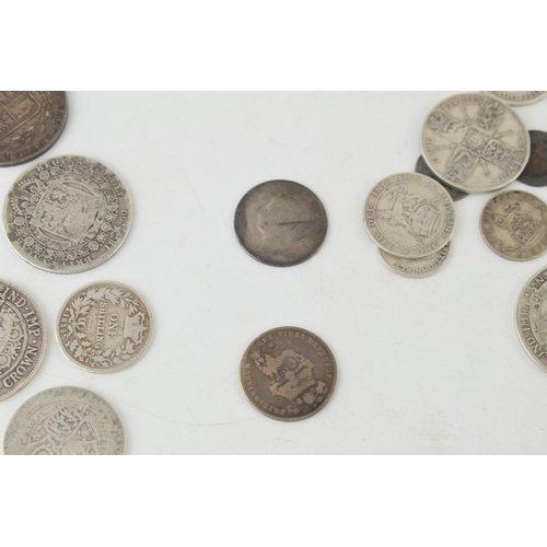 484 - A collection of UK silver coins to include George IV coins, 10.3 grams, William IV examples such as ... 