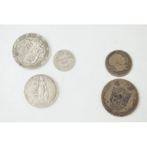 484 - A collection of UK silver coins to include George IV coins, 10.3 grams, William IV examples such as ... 