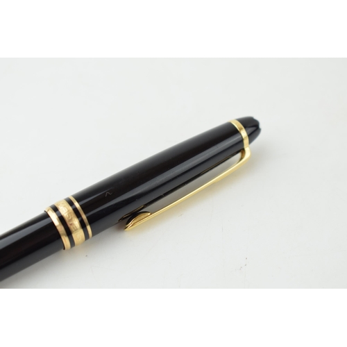 489 - Montblanc Meisterstuck Black Ballpoint Pen, in good condition, writing.