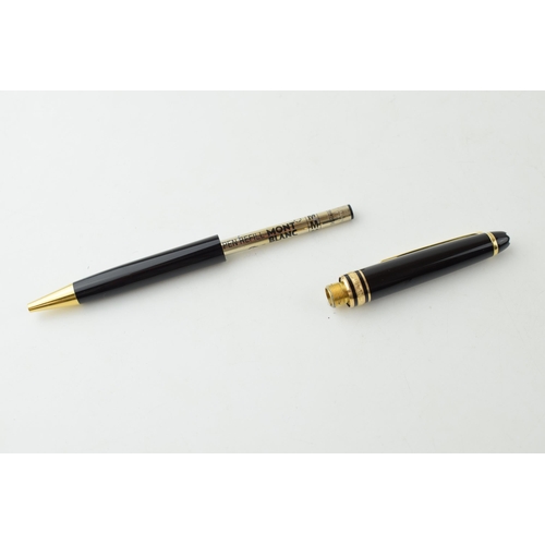 489 - Montblanc Meisterstuck Black Ballpoint Pen, in good condition, writing.