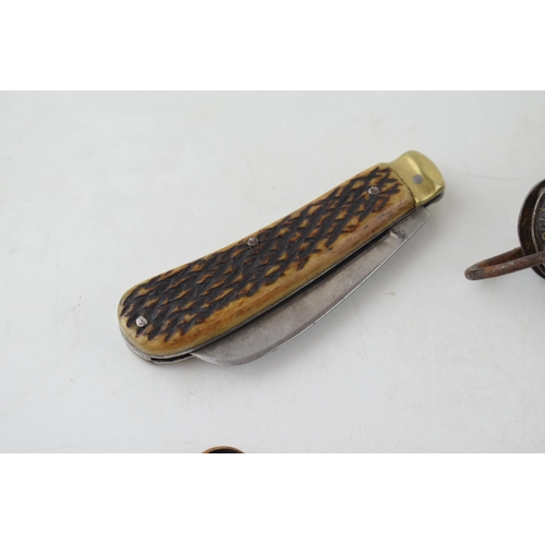 501 - WWII era IXL George Wostenholm, Sheffield pocket knife marked with Broad-arrow and 1945, Rawson Brot... 