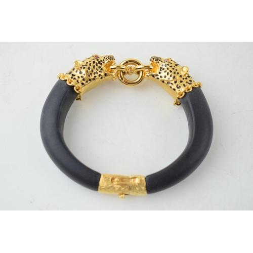 510 - The Duchess of Windsor Panther large bangle 22ct gold plated copy of this famous piece of jewellery ... 