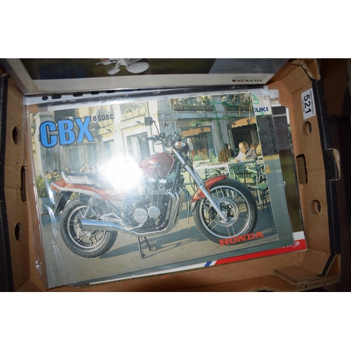 521 - A collection of A4 dealership sales brochures for motorcycles of the 1980s and 1990s to include manu... 