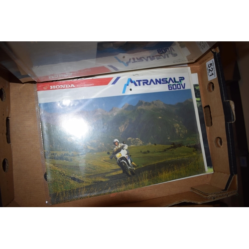 521 - A collection of A4 dealership sales brochures for motorcycles of the 1980s and 1990s to include manu... 