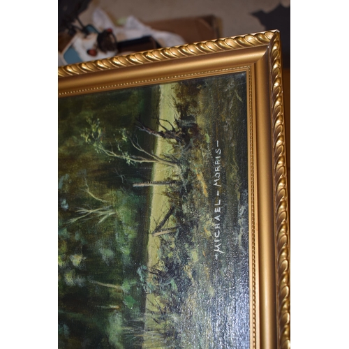 526 - An original artwork Michael Morris in gilt frame. 76cm x 51cm.