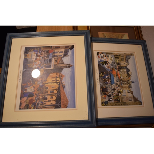 528 - Two signed limited edition colour prints by M M Loxton: 'Goose Fair, Sarlat la Caneda - 30 x 40cm; '... 