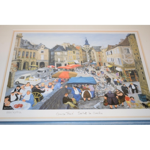 528 - Two signed limited edition colour prints by M M Loxton: 'Goose Fair, Sarlat la Caneda - 30 x 40cm; '... 