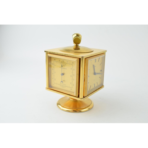 549 - IMHOF Swiss desk clock, hygrometer, barometer and thermometer. Height 12.5cm.