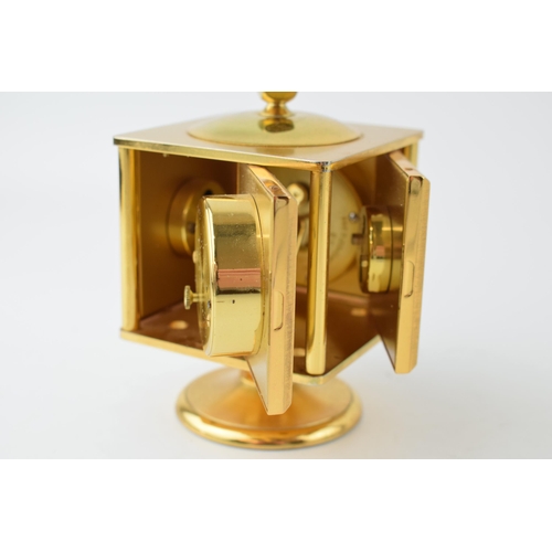 549 - IMHOF Swiss desk clock, hygrometer, barometer and thermometer. Height 12.5cm.