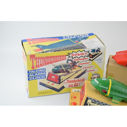 589 - A Thunderbirds talking alarm clock.Thunderbirds 2 in original box together another Captain Scarlet S... 