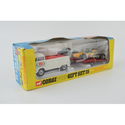 592 - A boxed Corgi Toys Gift Set 25, Volkswagen Breakdown Truck with Trailer and Cooper-Maserati F/1. Tra... 