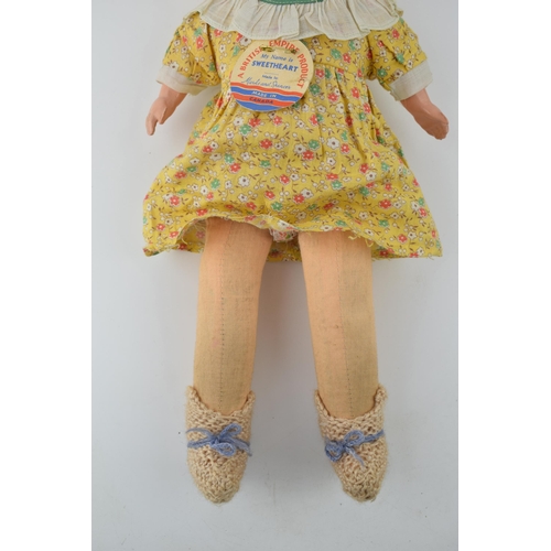 598 - Sweetheart Doll Made for Marks and Spencer. Made in Cananda. Composite head, Original dress with 'Sw... 