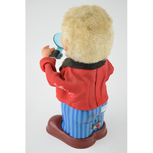 605 - Vintage 'Blushing Willy' c1960s Japan Tin Toy, Battery Operated Litho Printed. Height 17cm.