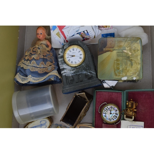 630 - A mixed collection of items to include a reel of film from Princess Margarets wedding, an Aynsley mi... 