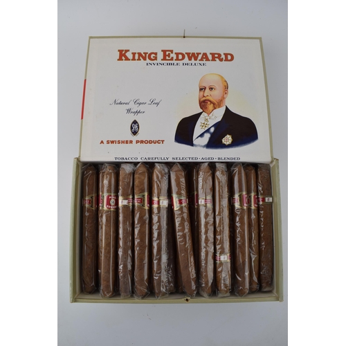 661 - Boxed King Edward Invincible Deluxe cigars, to include 46 cigars, all in plastic wrappers.