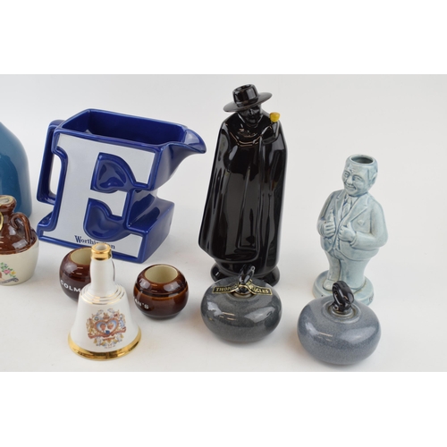 78 - Advertising wares to include a Wade Worthingtons jug, a Sandeman decanter, a Polycrol advertising do... 