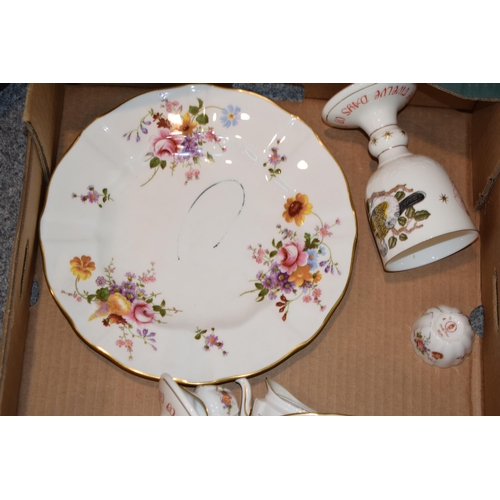27 - Royal Crown Derby items in the Derby Posies pattern to include a footed bowl, a dinner plate, and ot... 