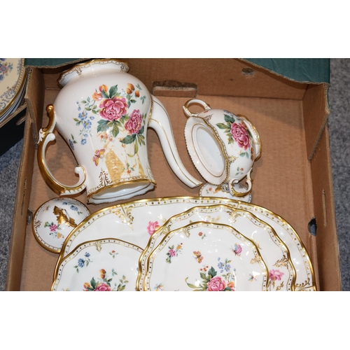 28 - Royal Crown Derby items in the Derby Days patterns to include 2 coffee pots, a lidded sugar and othe... 