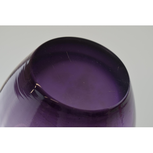 642 - A collection of art glass to include green and blue bowl (diameter 31cm) purple vase (height 36cm) a... 