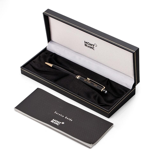 135 - Montblanc Meisterstuck Black Ballpoint Pen, writing, serial number KZ1001292, original Montblanc box... 