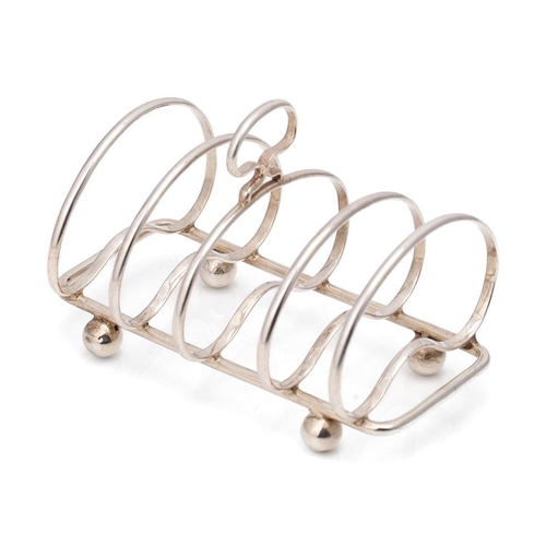 233 - Silver 5 bar toast rack, Birm 1945, H Mitchell, 65.0 grams.