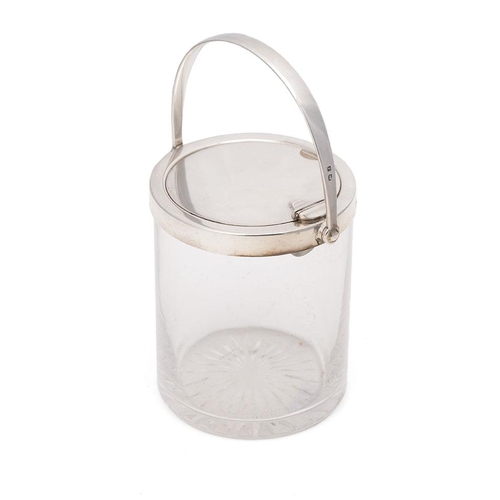 234 - Hallmarked silver preserve pot with opening lid that opens with handle, Birm 1933, Wilson and Gill, ... 