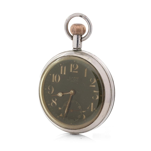 300 - An Omega WW1 Royal Flying Corps military issued pocket watch, broad arrow mark, 30 hour, non-luminou... 