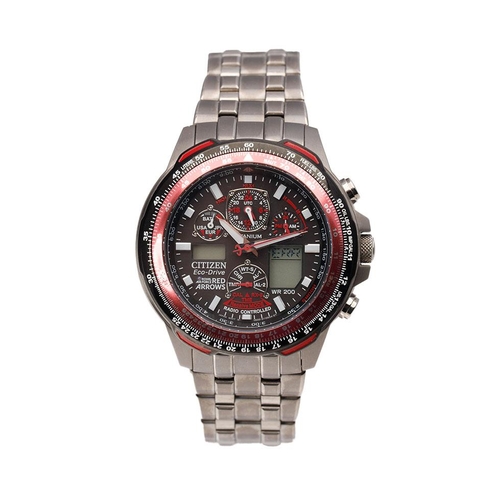 325 - Citizen Eco-Drive gentleman's wristwatch, 'Red Arrows' Royal Air Force Radio Controlled movement wit... 