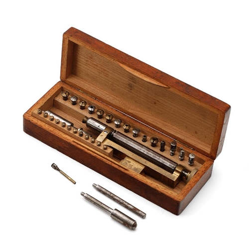 329 - Screw head polishing lathe, watchmakers tool by G. Boley. With various attachments and in original b... 