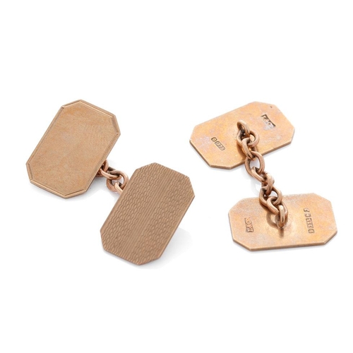 351 - Pair 9ct gold cufflinks, 5.8g