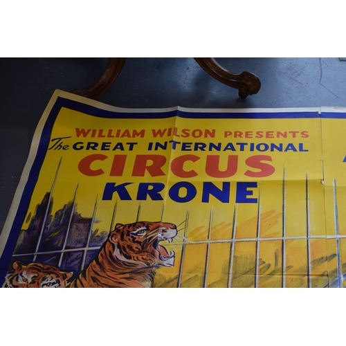 122 - Original William Wilson Colour Circus Poster Royal Agricultural Hall Islington 19th December 1939 - ... 